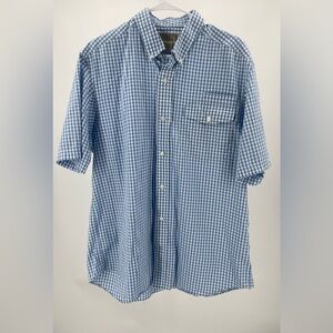 Duluth Trading Co. short sleeve‎ button down, cotton size Large